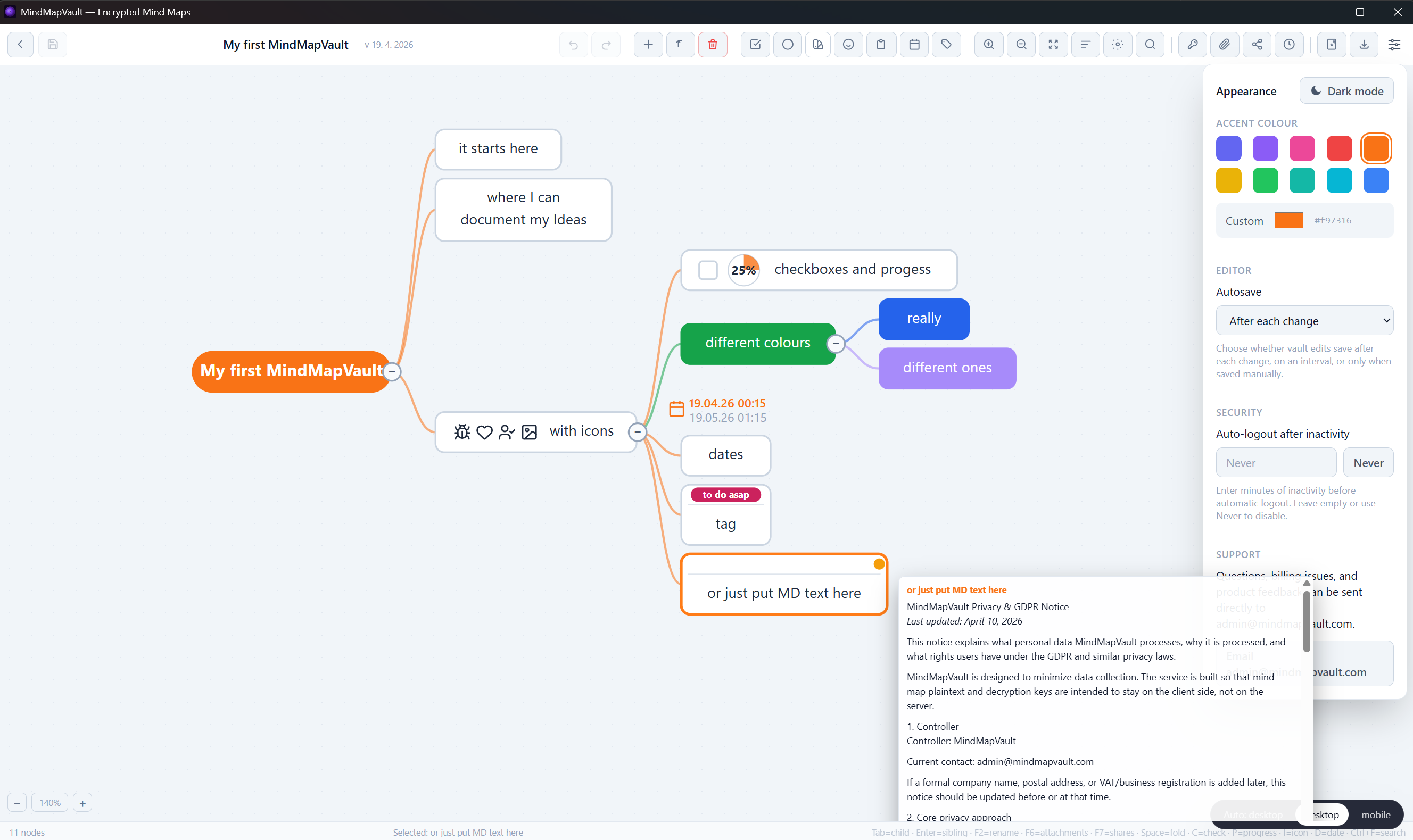 MindMapVault canvas preview