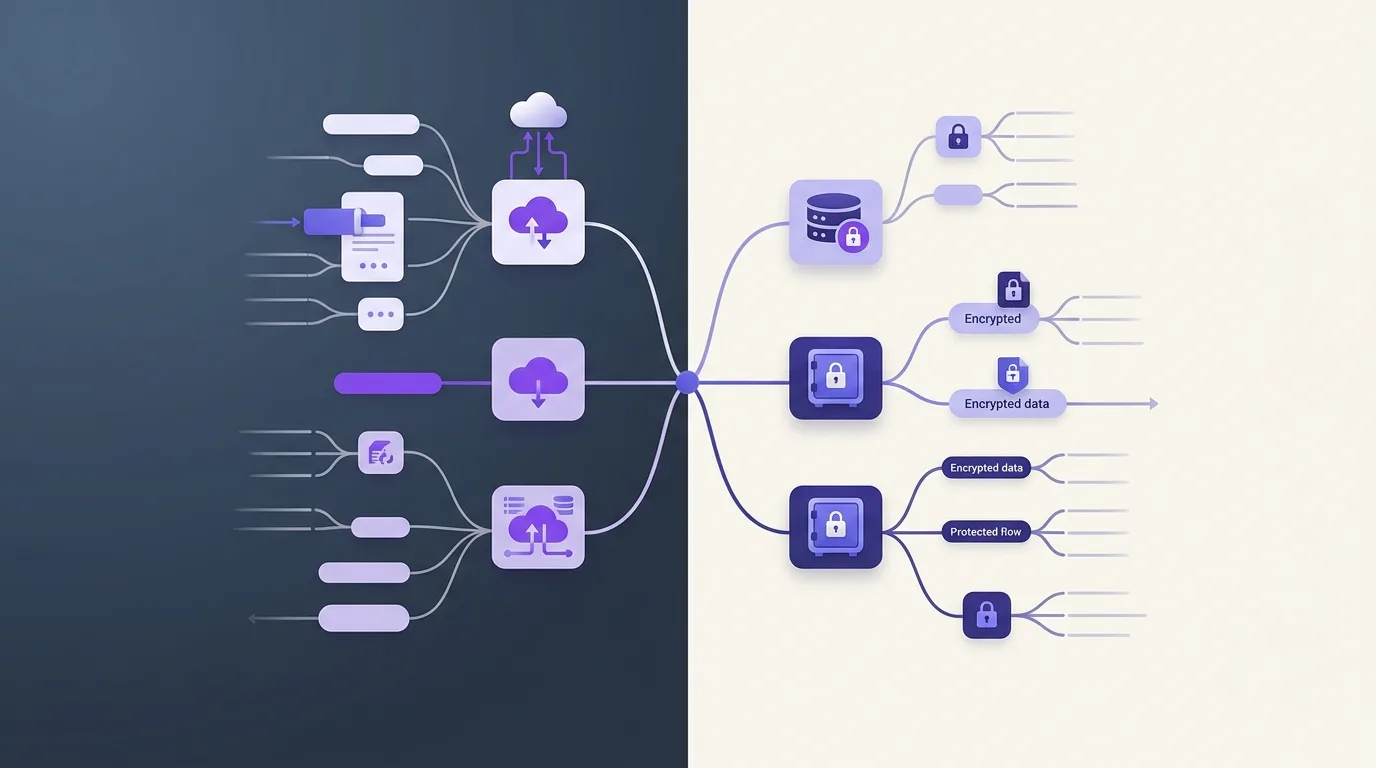 Comparison of cloud sync versus local vault storage options as decision paths